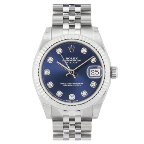 rolex 178274 blue|ladies rolex blue face diamonds.